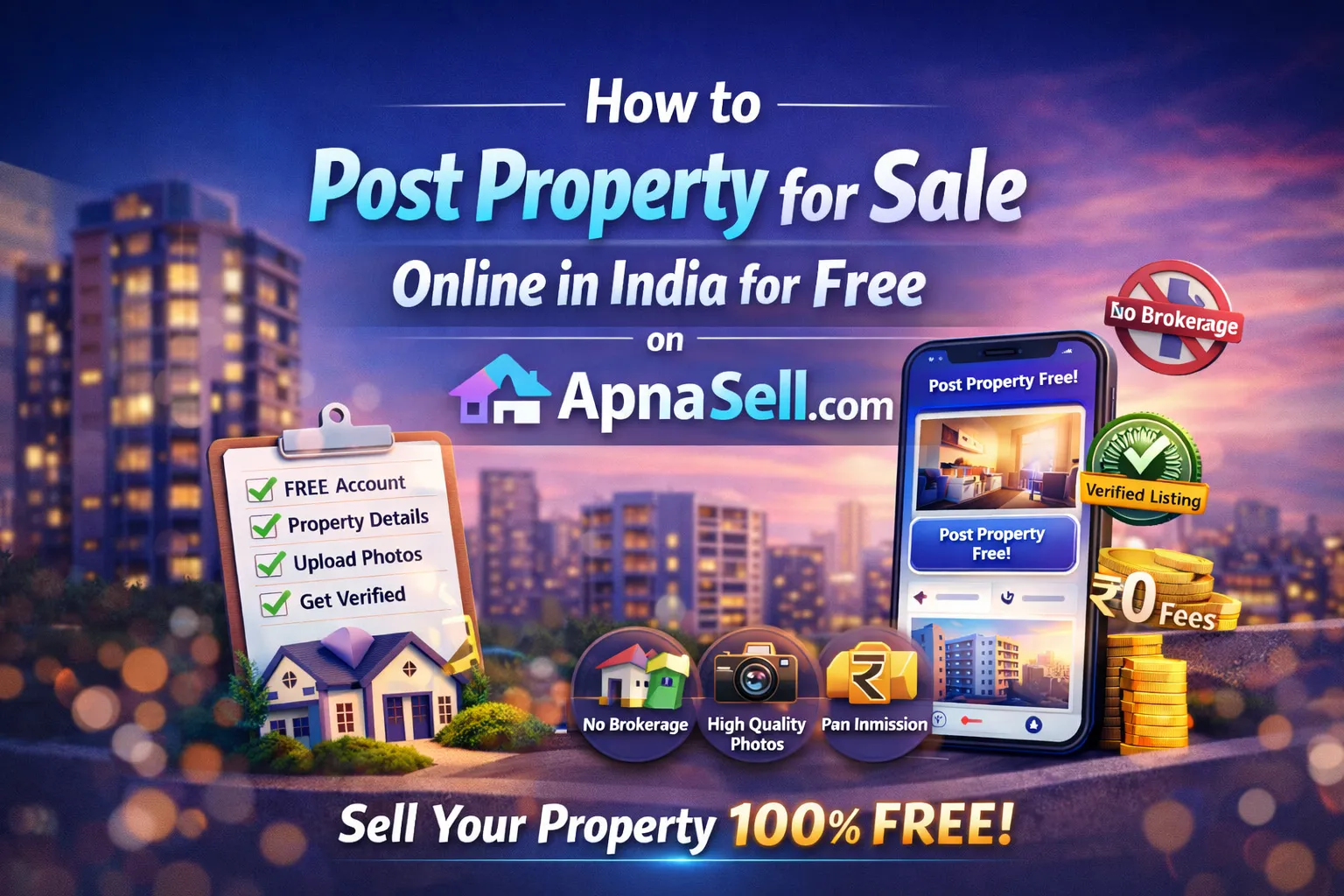 How to Post Property for Sale Online in India for Free on ApnaSell.com
